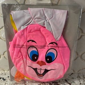 Vintage New Sealed Large 36" Pink Vinyl Inflatable Blow-up Easter Bunny Rabbit